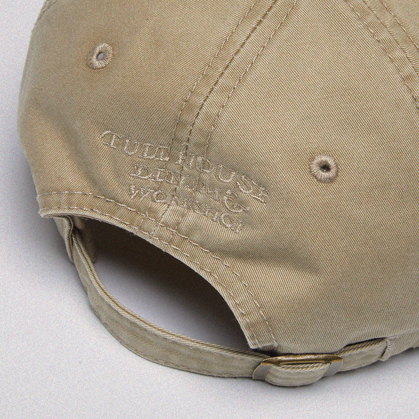 【Khaki】Hold A Full House Washed Cap