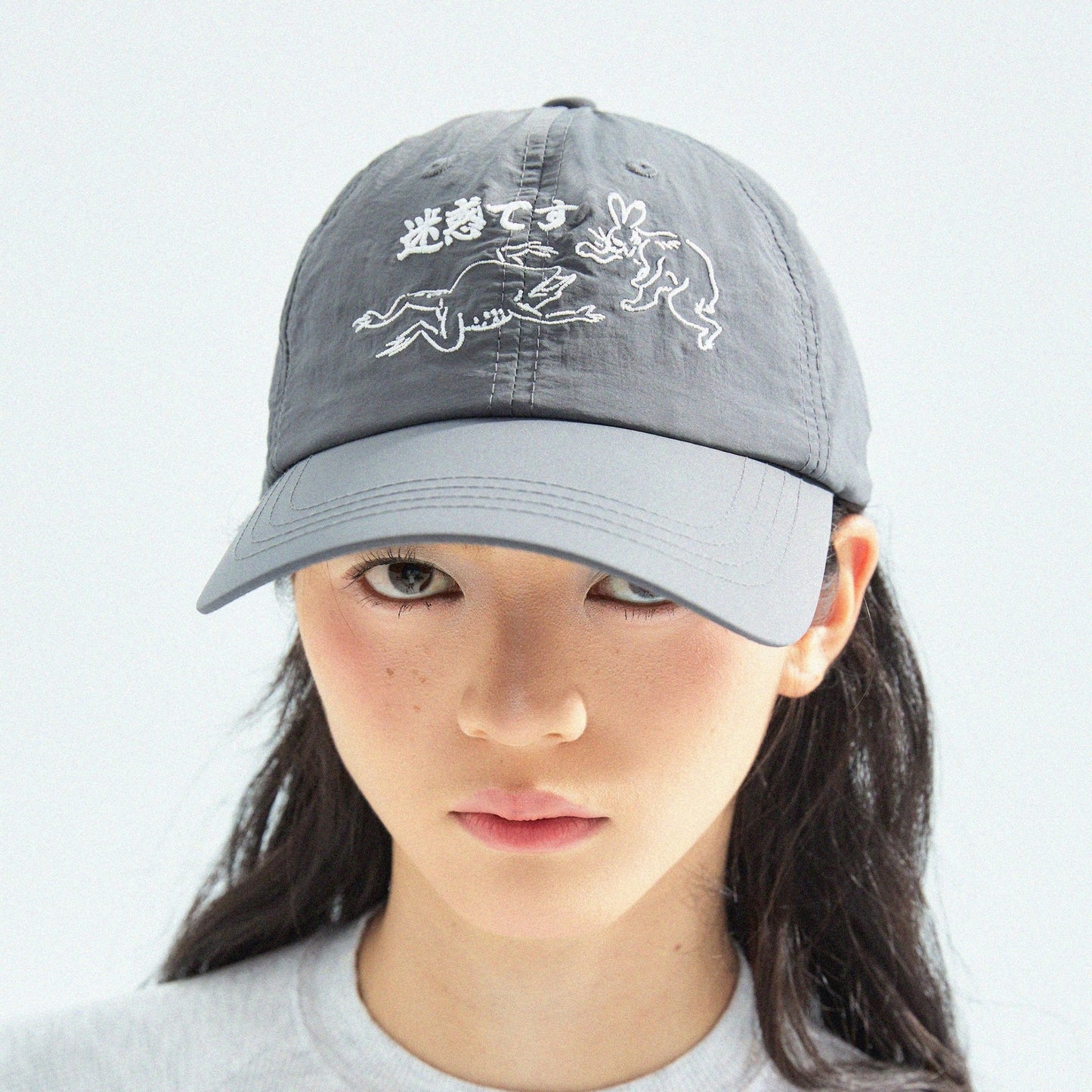 【Grey】迷惑です Taslan Nylon Cap - Full House Denim & Workshop
