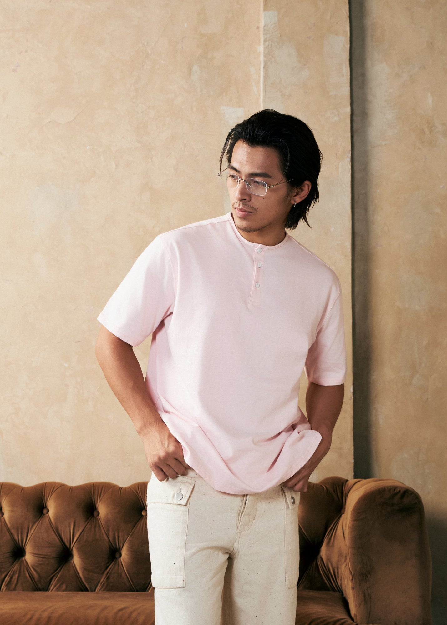 【New Arrival】東瀛八色亨利領T-Shirt【買二送一】Traditional 8 Colors of Japan Henley T-Shirt【Buy 2 Get 1 Free】挑選三件自動折扣 - Full House Denim & Workshop