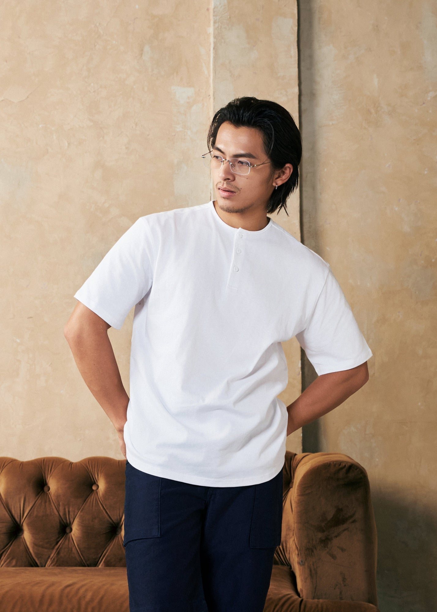 【New Arrival】東瀛八色亨利領T-Shirt【買二送一】Traditional 8 Colors of Japan Henley T-Shirt【Buy 2 Get 1 Free】挑選三件自動折扣 - Full House Denim & Workshop