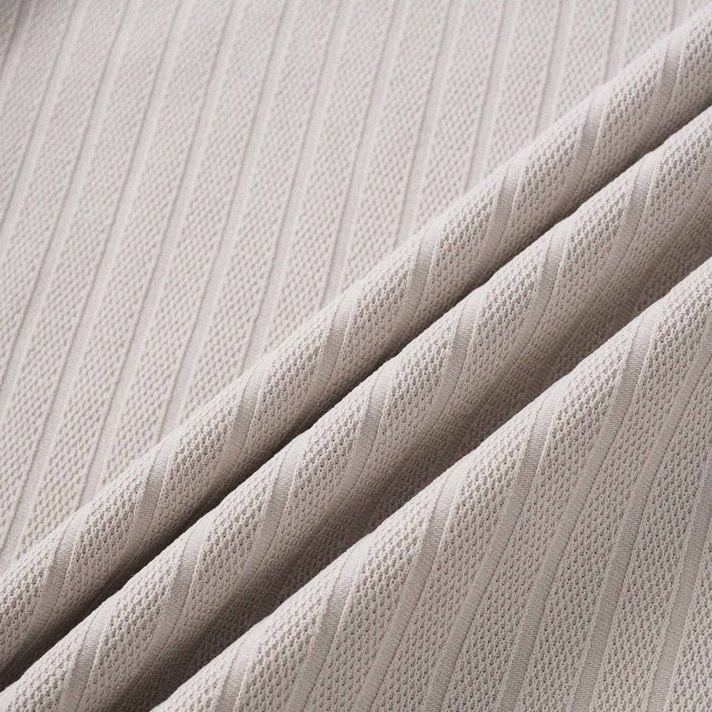 瓦通棉亨利領T-Shirt(象牙白)Corrugated Cotton Henley T-Shirt(Ivory) - Full House Denim & Workshop