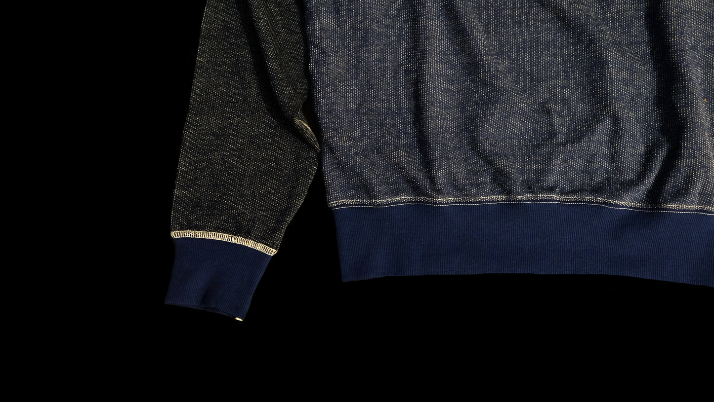 Indigo Wabash Raglan Sleeve Sweater