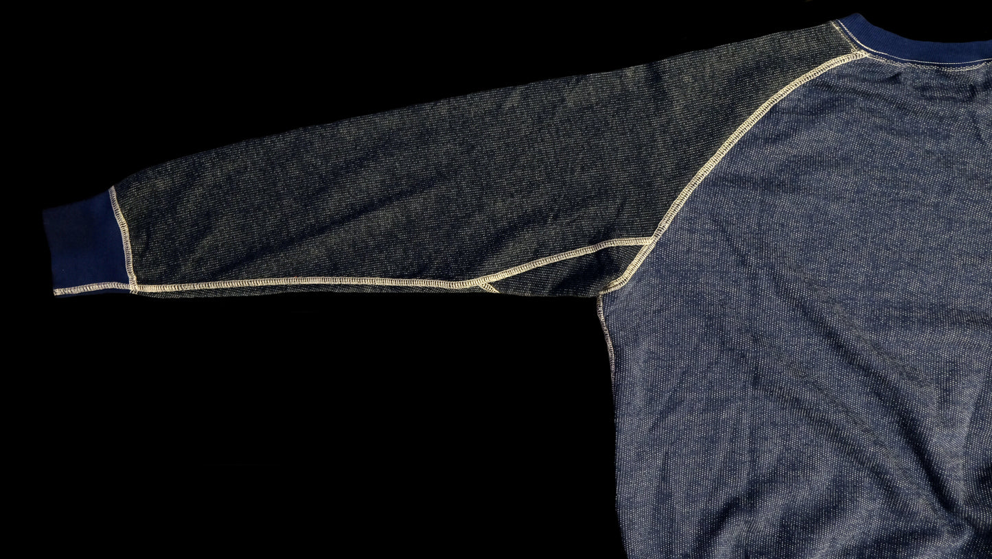 Indigo Wabash Raglan Sleeve Sweater
