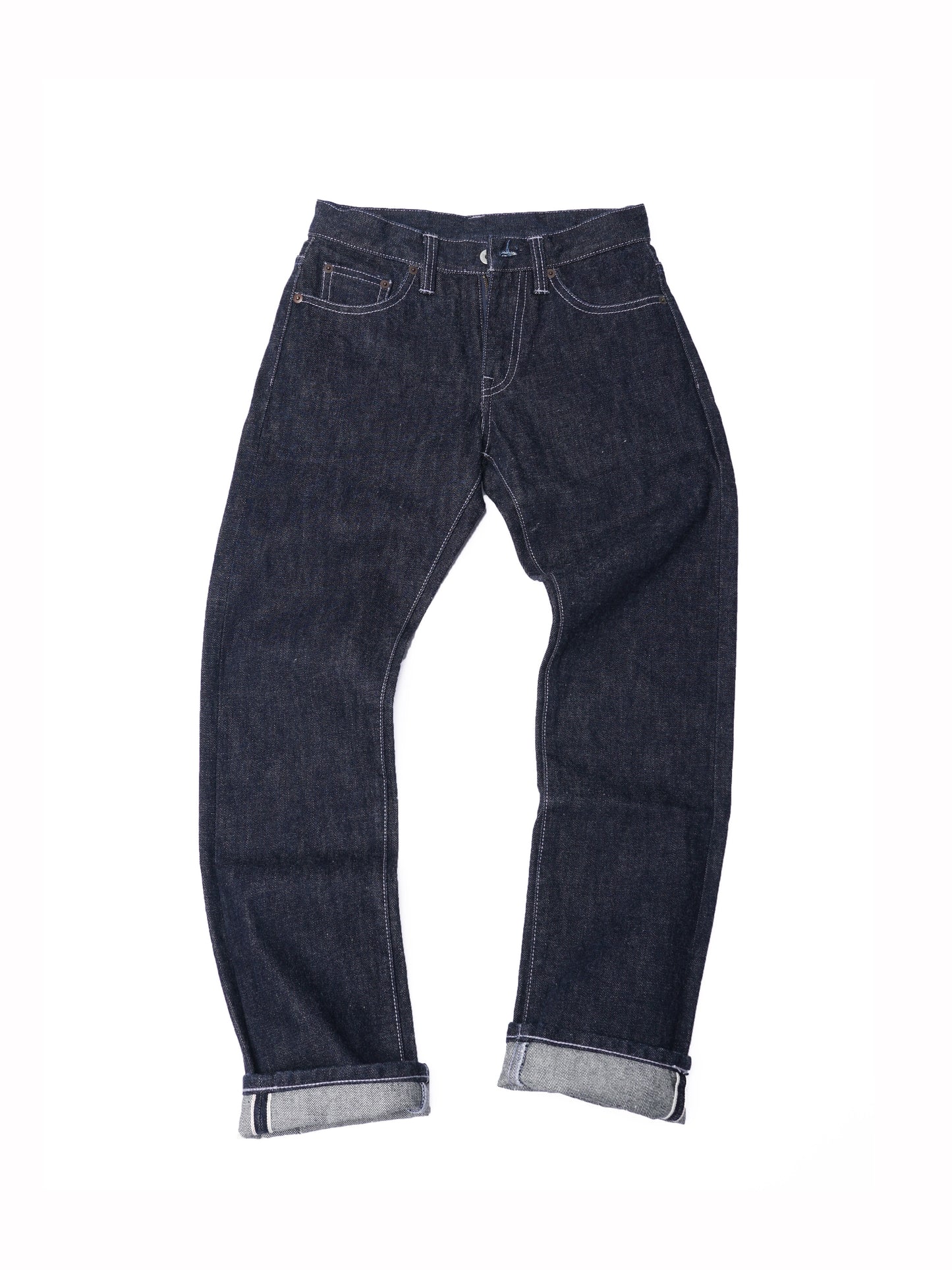 【訂製】No.21 Blue Black Dyed Unwashed Slim Fit Jeans