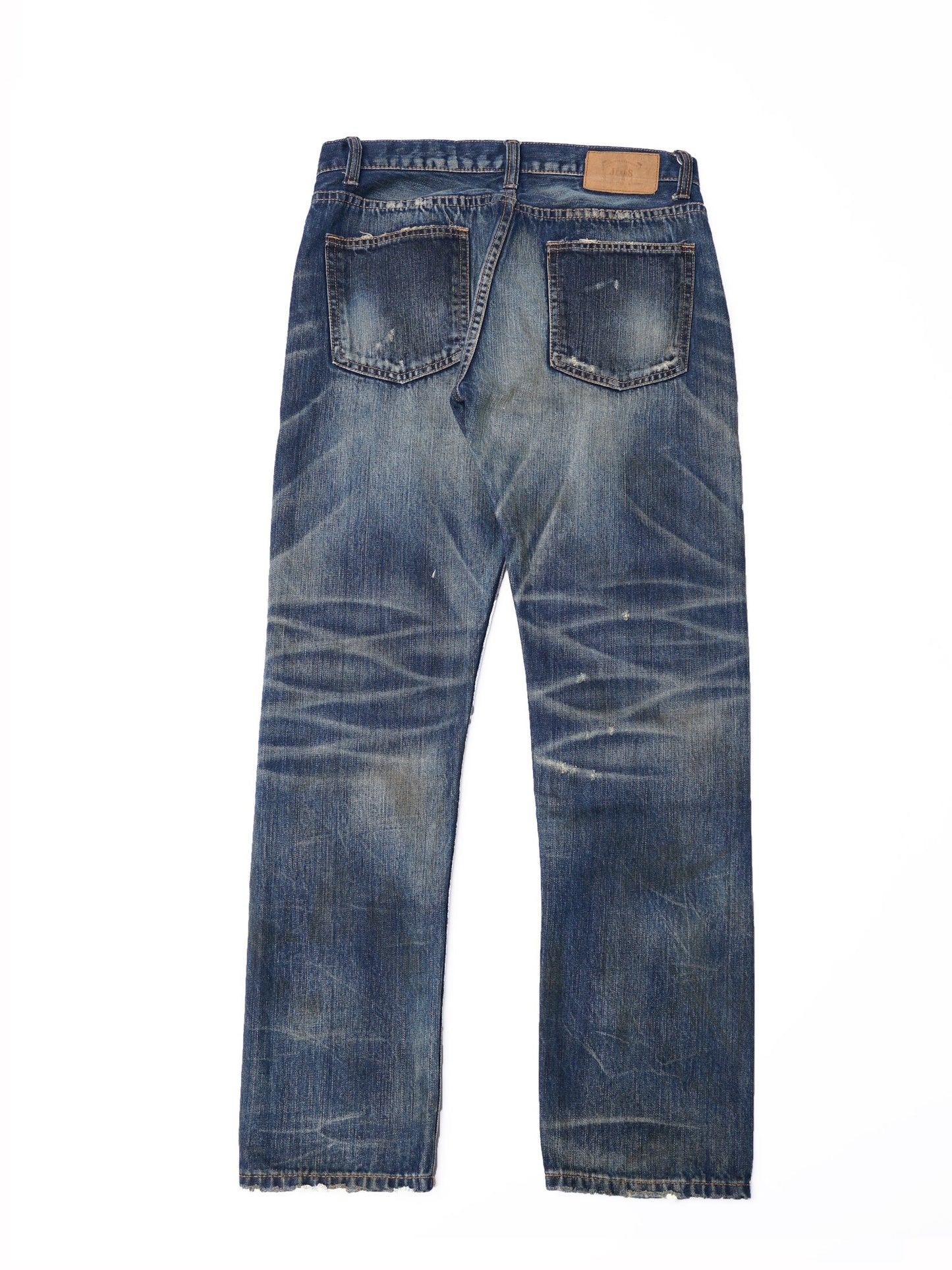 【訂製】C02 14oz. Dirty Damaged Slim Cut Jeans