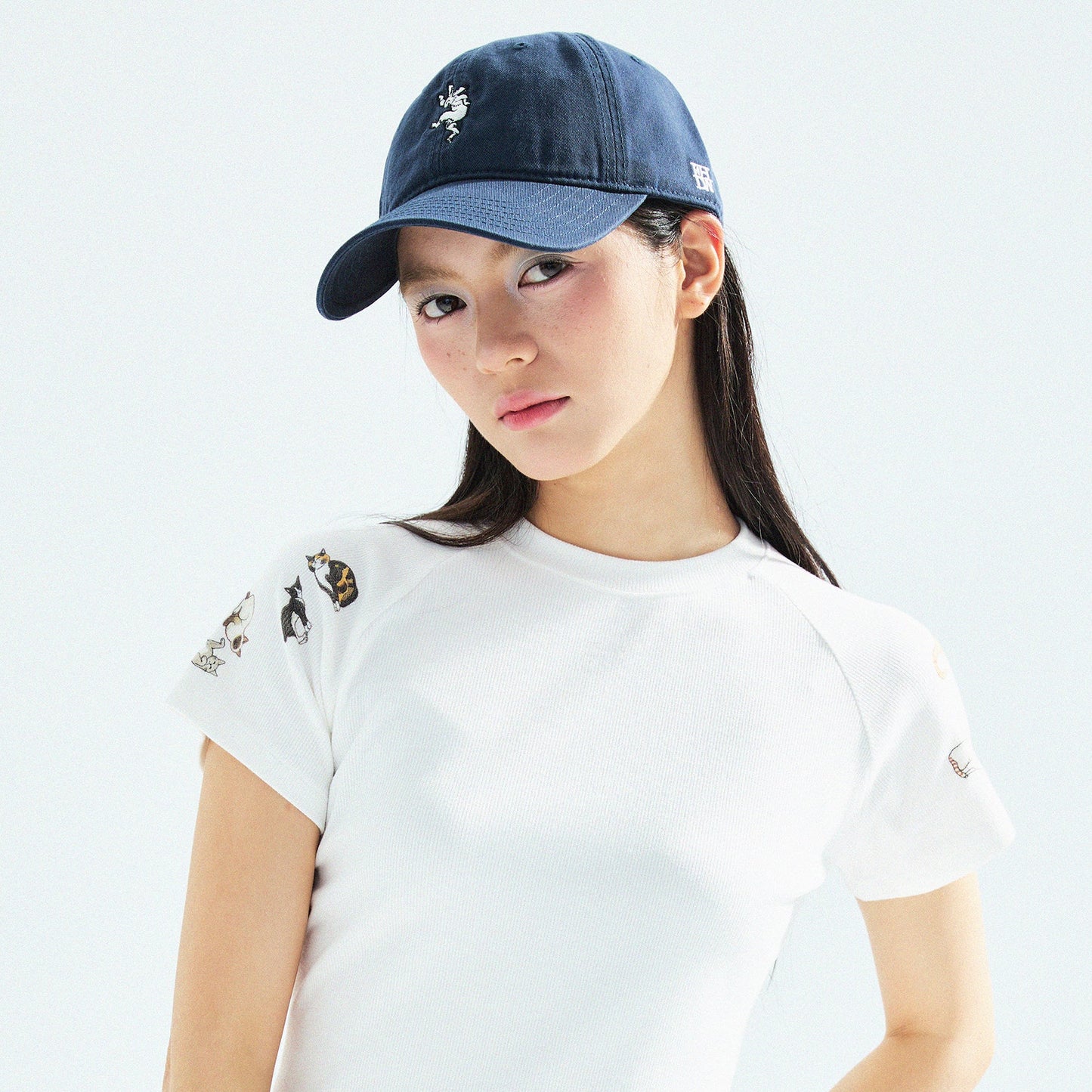 【Navy】Happy Rabbit Cap
