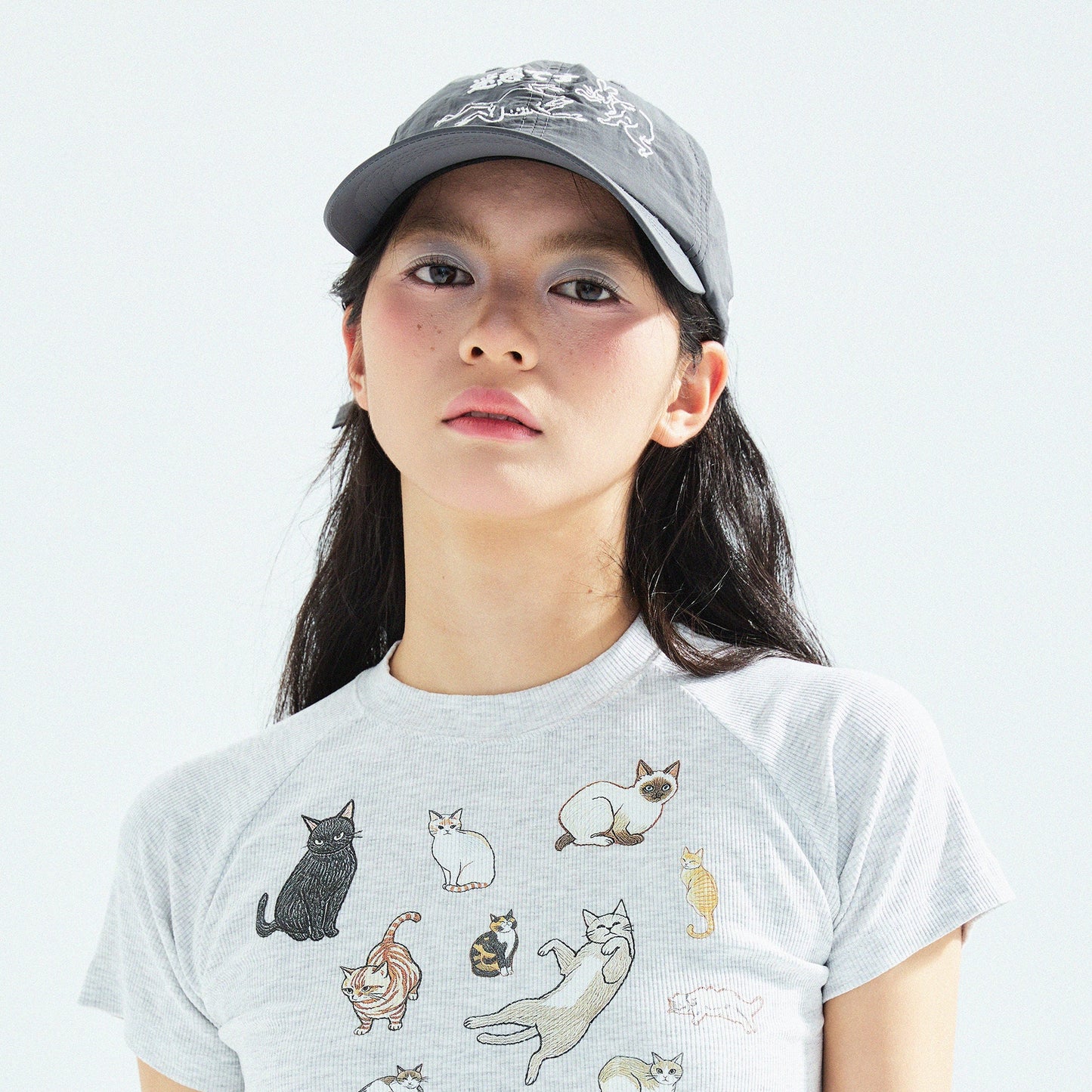 【Grey】迷惑です Taslan Nylon Cap