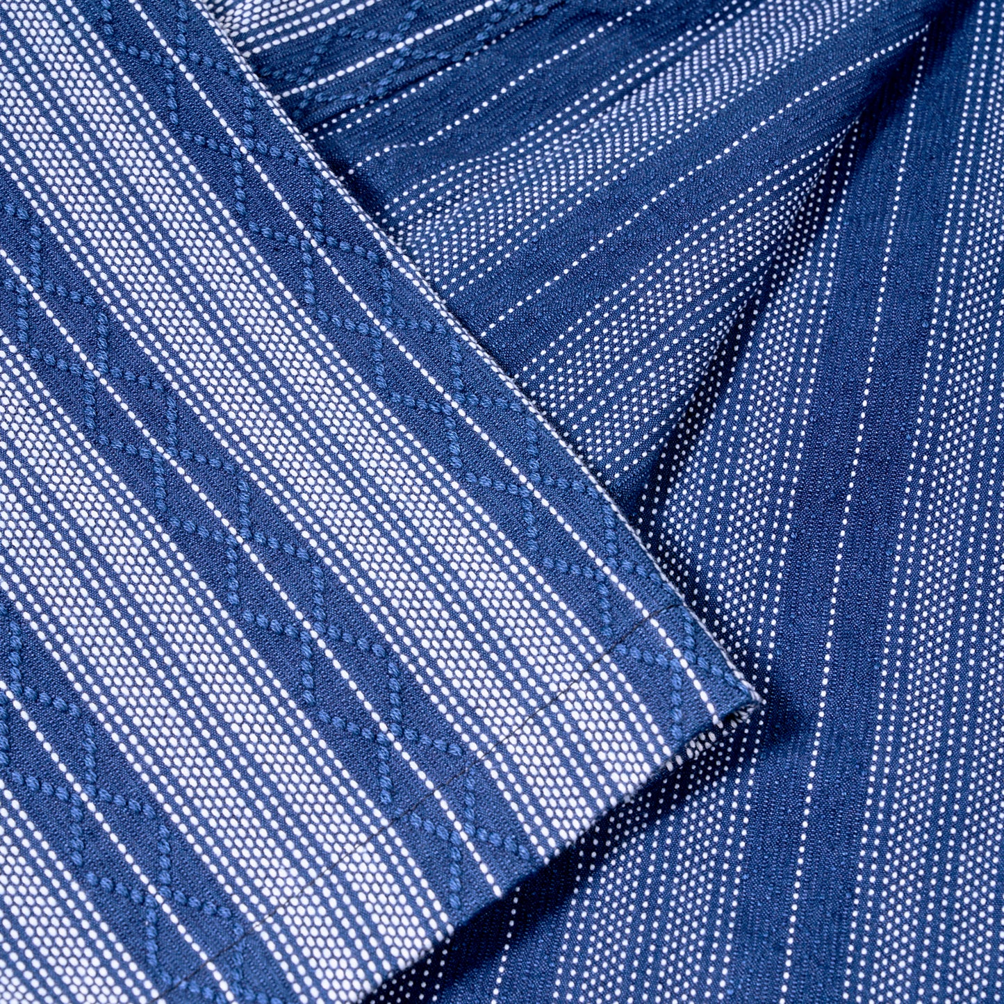 Stripe Pattern Jacquard Haori 藍簡條紋提花羽織