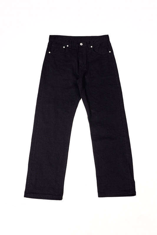 13oz. Selvage 1940s High Waist Black Jeans