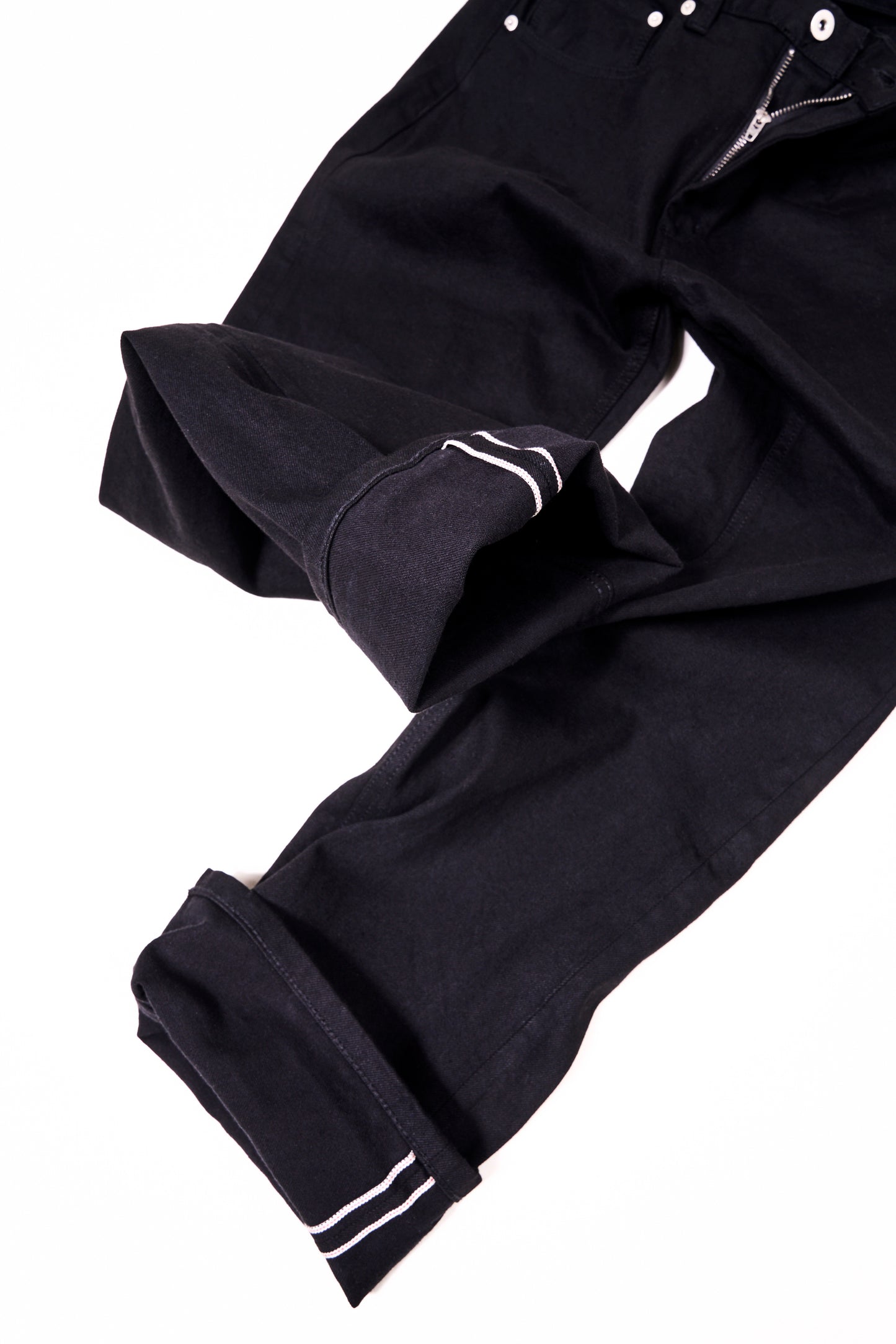 13oz. Selvage 1940s High Waist Black Jeans