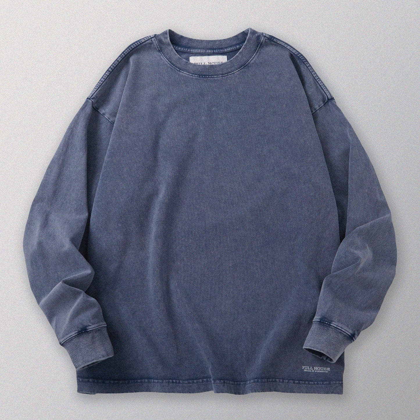【勝つい戦馬】Ukiyo-e Horse Pattern Long Sleeves T-Shirt (Indigo)