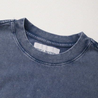 【勝つい戦馬】Ukiyo-e Horse Pattern Long Sleeves T-Shirt (Indigo)