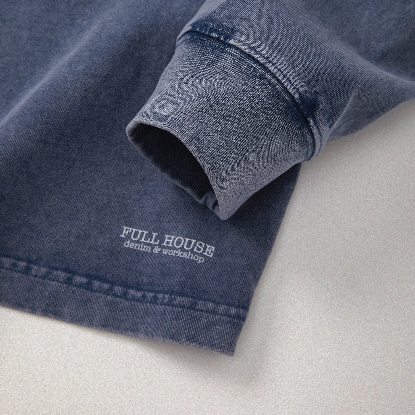 【勝つい戦馬】Ukiyo-e Horse Pattern Long Sleeves T-Shirt (Indigo)