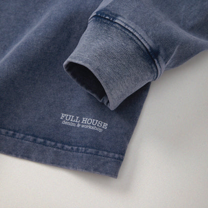 【勝つい戦馬】Ukiyo-e Horse Pattern Long Sleeves T-Shirt (Indigo)