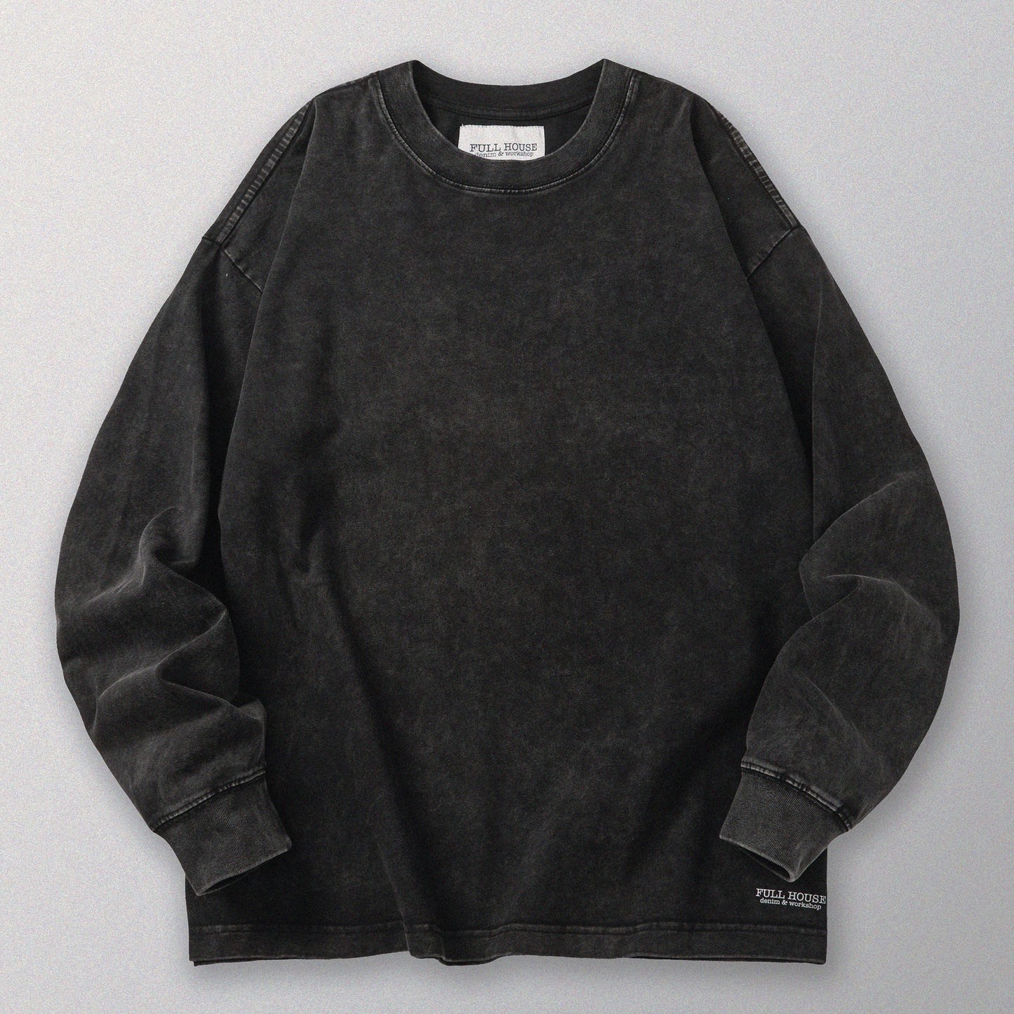 【勝つい戦馬】Ukiyo-e Horse Pattern Long Sleeves T-Shirt (Charcoal)