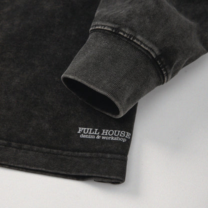 【勝つい戦馬】Ukiyo-e Horse Pattern Long Sleeves T-Shirt (Charcoal)