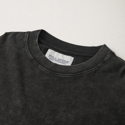 【勝つい戦馬】Ukiyo-e Horse Pattern Long Sleeves T-Shirt (Charcoal)