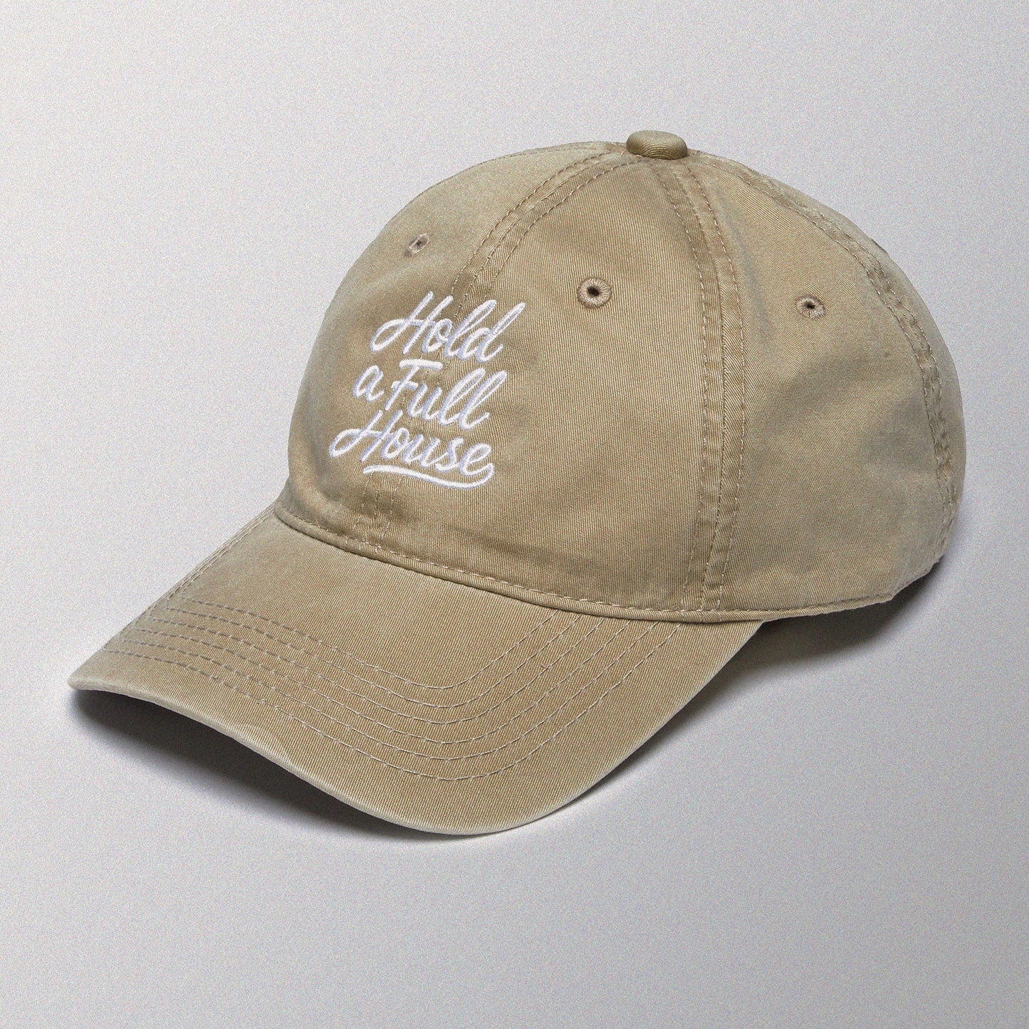 【Khaki】Hold A Full House Washed Cap