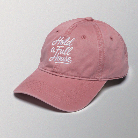 【Pink】Hold A Full House Washed Cap