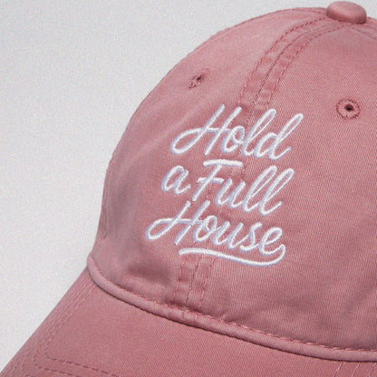 【Pink】Hold A Full House Washed Cap