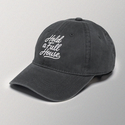 【Black】Hold A Full House Washed Cap