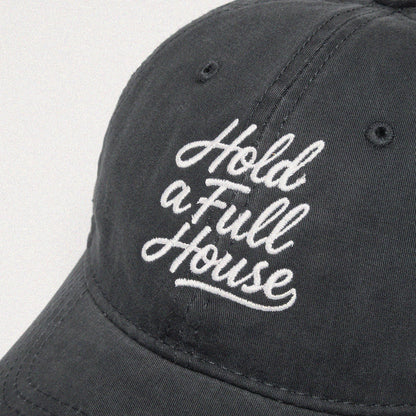 【Black】Hold A Full House Washed Cap
