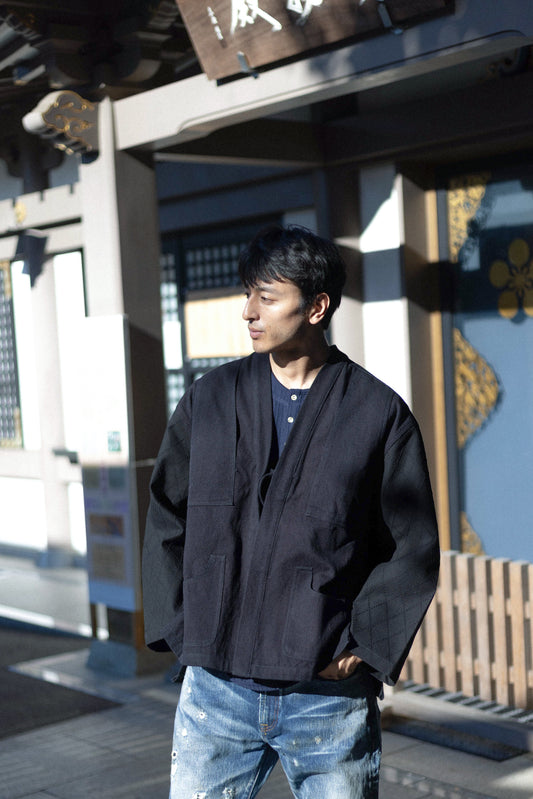 [Extremely rare] Zheng blue and black over-dyed kendo clothing Yuori
