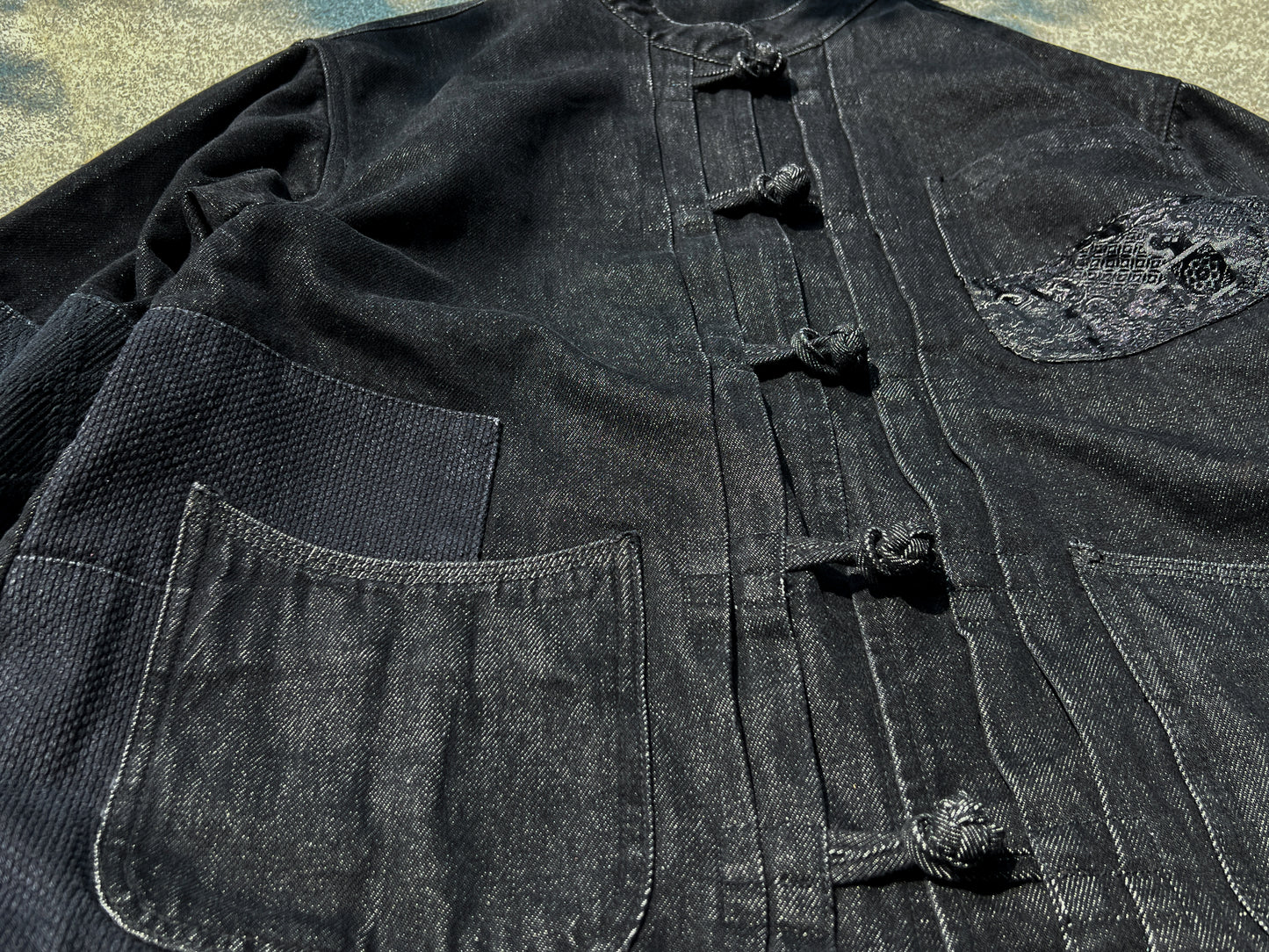 【Limited Edition】限定款 Dragon Embroidery Black Denim KF Jacket【撥雲】