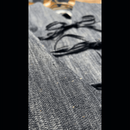 【NEW ARRIVAL】【黛藍蔥點】Aisumi Rainbow Yarn Knot-Knot Jacket