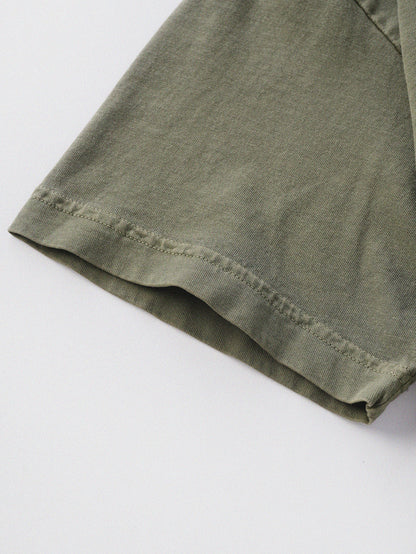 「貓姿二十一」寬鬆箱形 Boxy Tee (橄欖綠)
