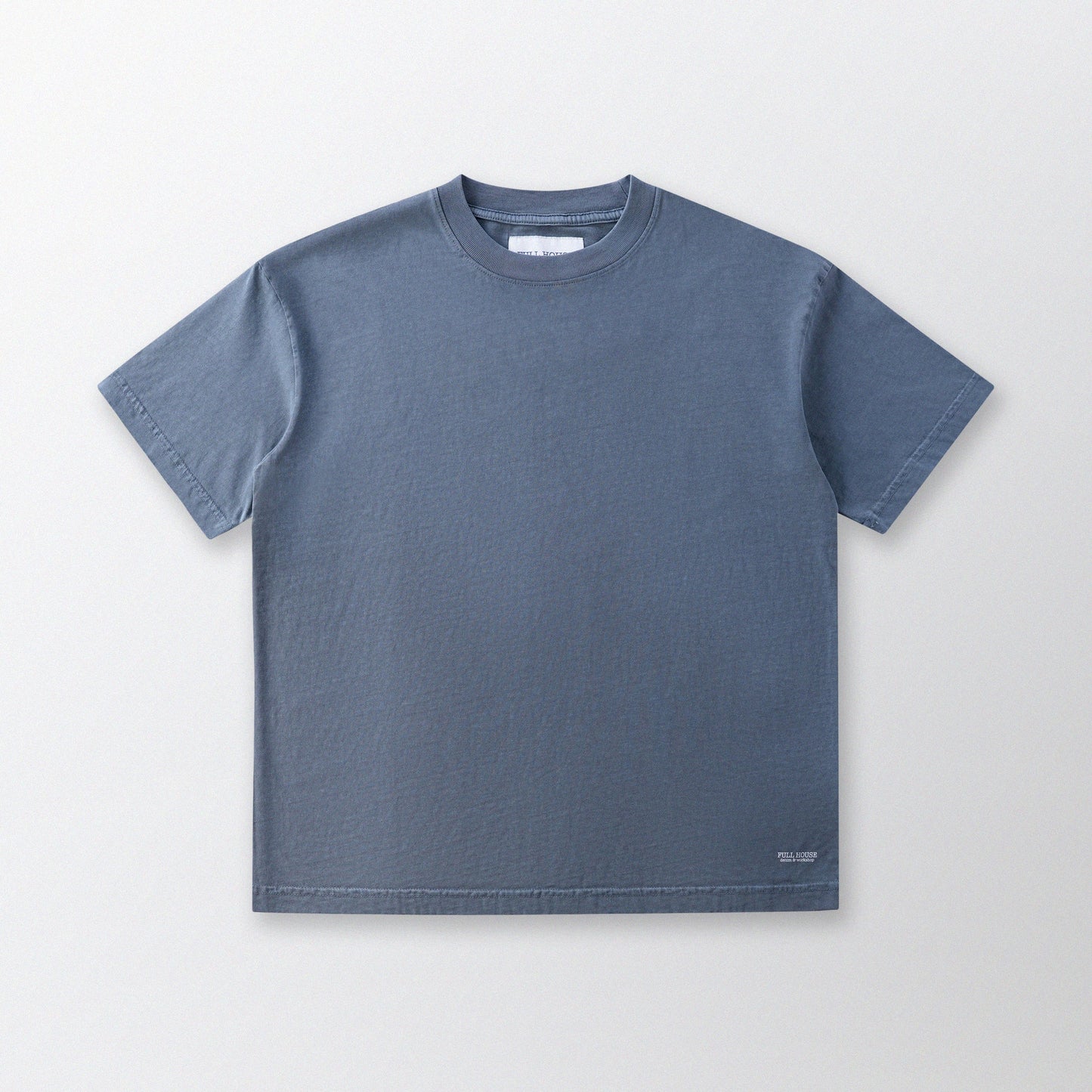 「貓姿二十一」寬鬆箱形 Boxy Tee (灰藍色)