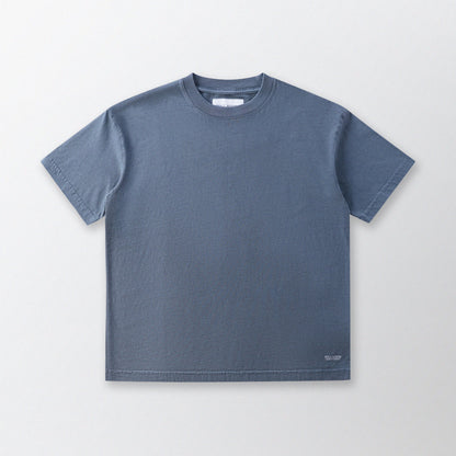 「貓姿二十一」寬鬆箱形 Boxy Tee (灰藍色)