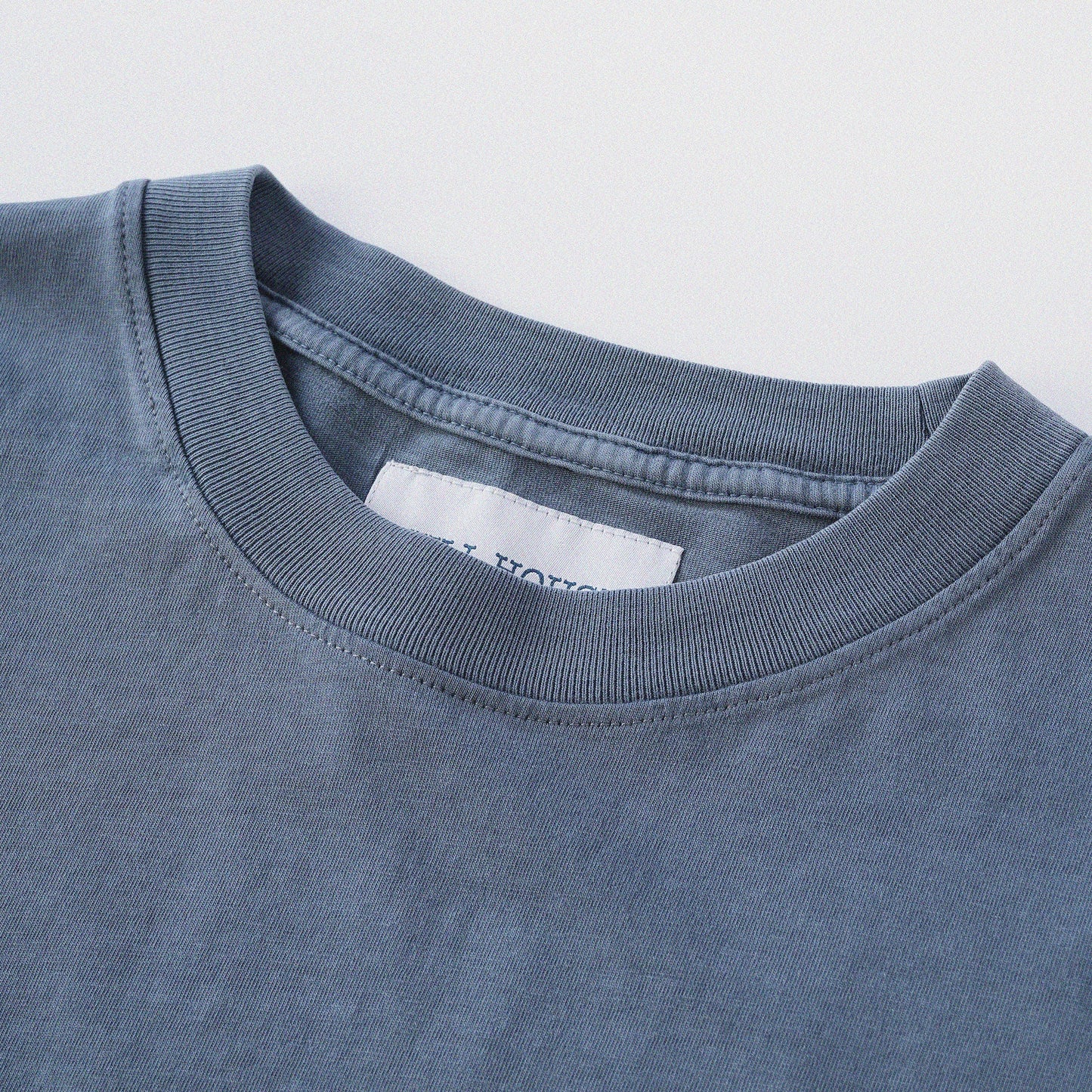 「貓姿二十一」寬鬆箱形 Boxy Tee (灰藍色)