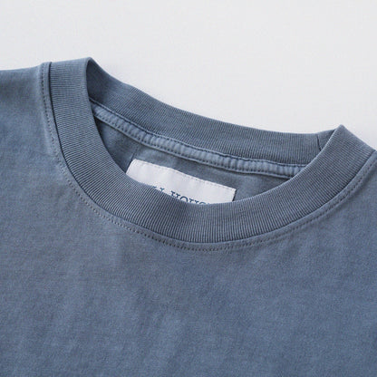 「貓姿二十一」寬鬆箱形 Boxy Tee (灰藍色)