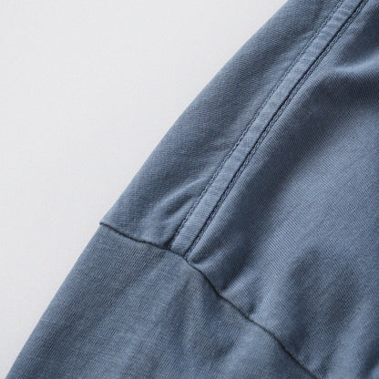 「貓姿二十一」寬鬆箱形 Boxy Tee (灰藍色)