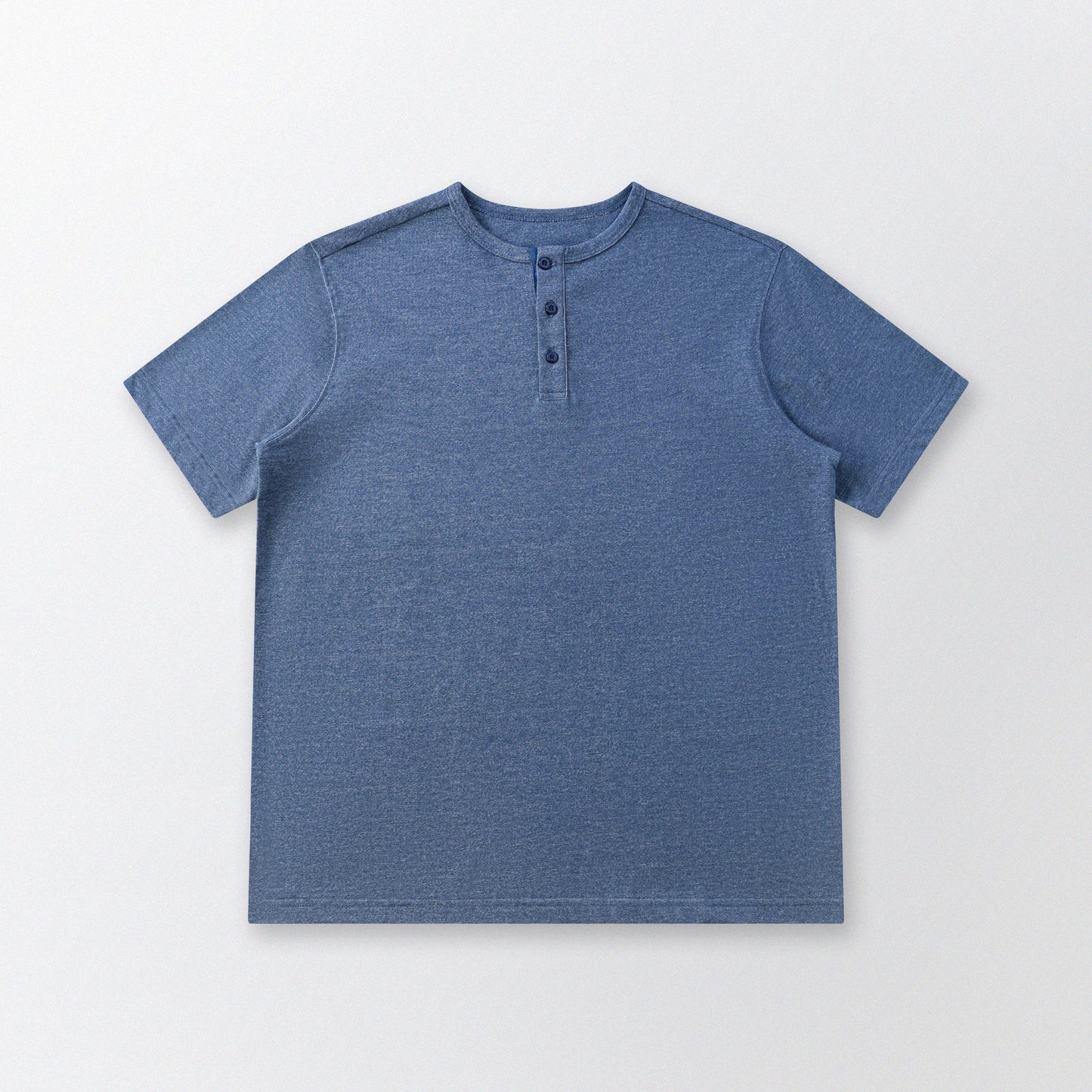 胡椒鹽冷感亨利領T-Shirt（藍色）Salt & Pepper Cooling Henley T-Shirt（BLUE）