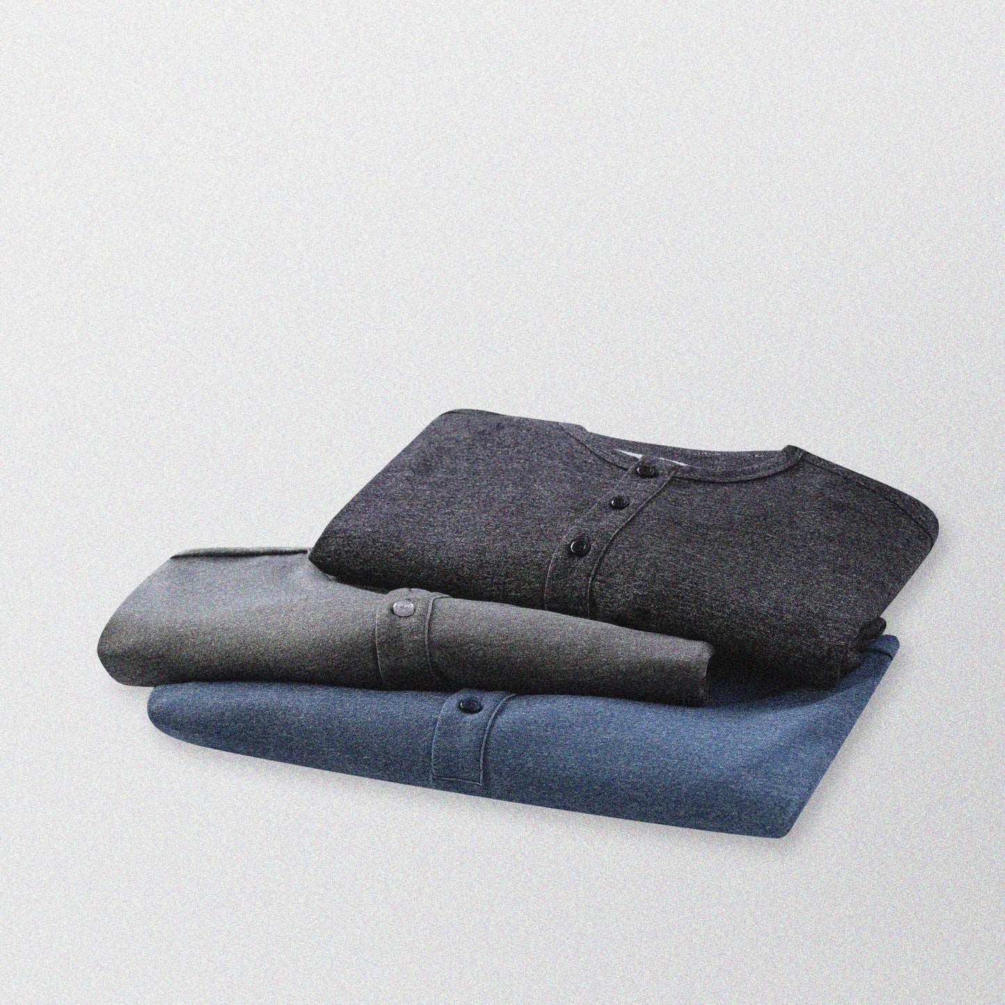 胡椒鹽冷感亨利領T-Shirt（黑色）Salt & Pepper Cooling Henley T-Shirt（Black）