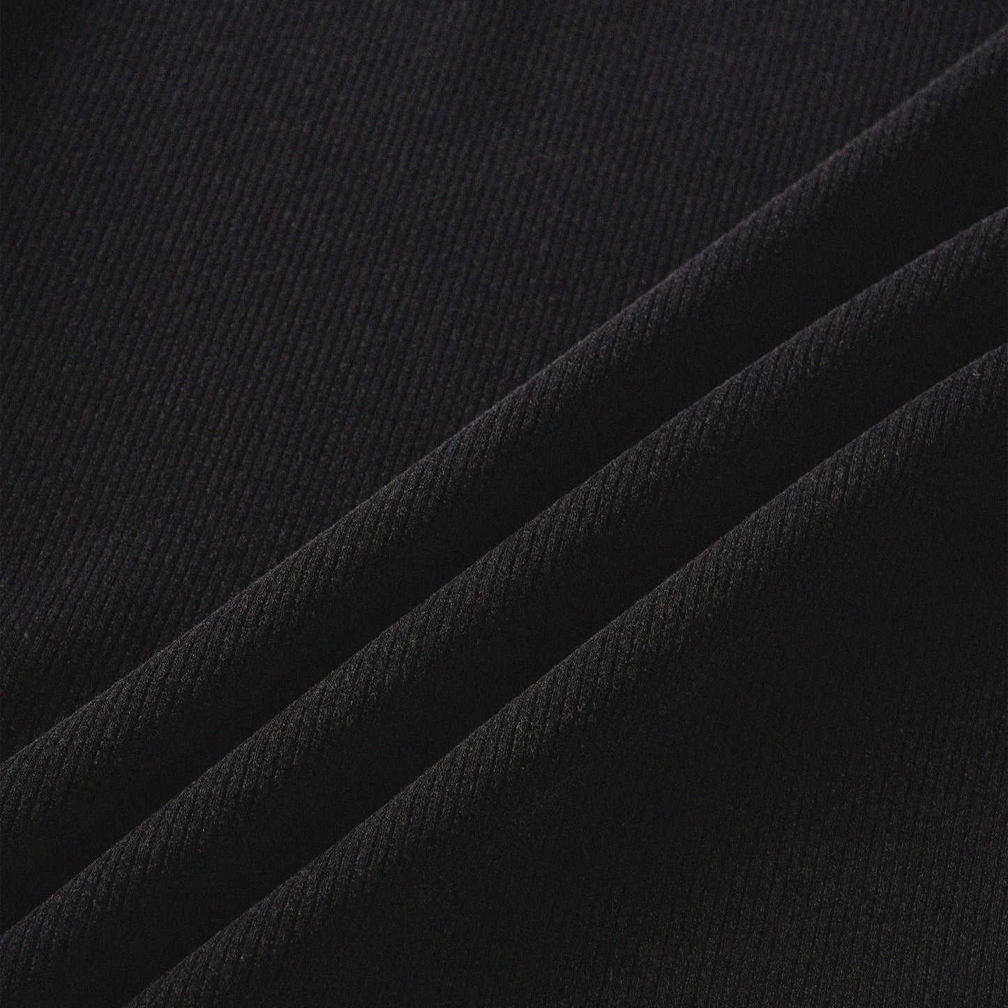 [Shoulder Ver.] Cat‘s Pose Ribbed Raglan T-shirt（Black）