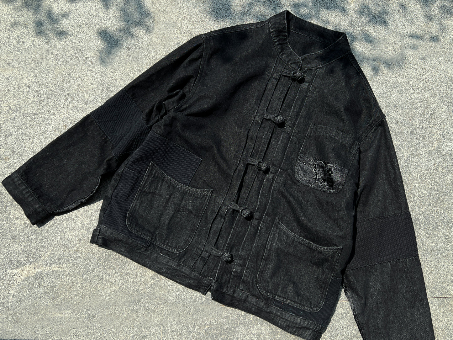 【Limited Edition】限定款 Dragon Embroidery Black Denim KF Jacket【撥雲】