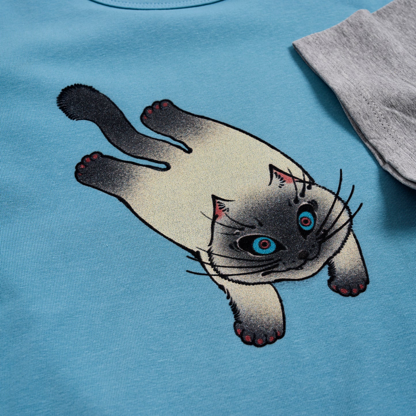 Cat'S Pattern Skinny T-Shirt
