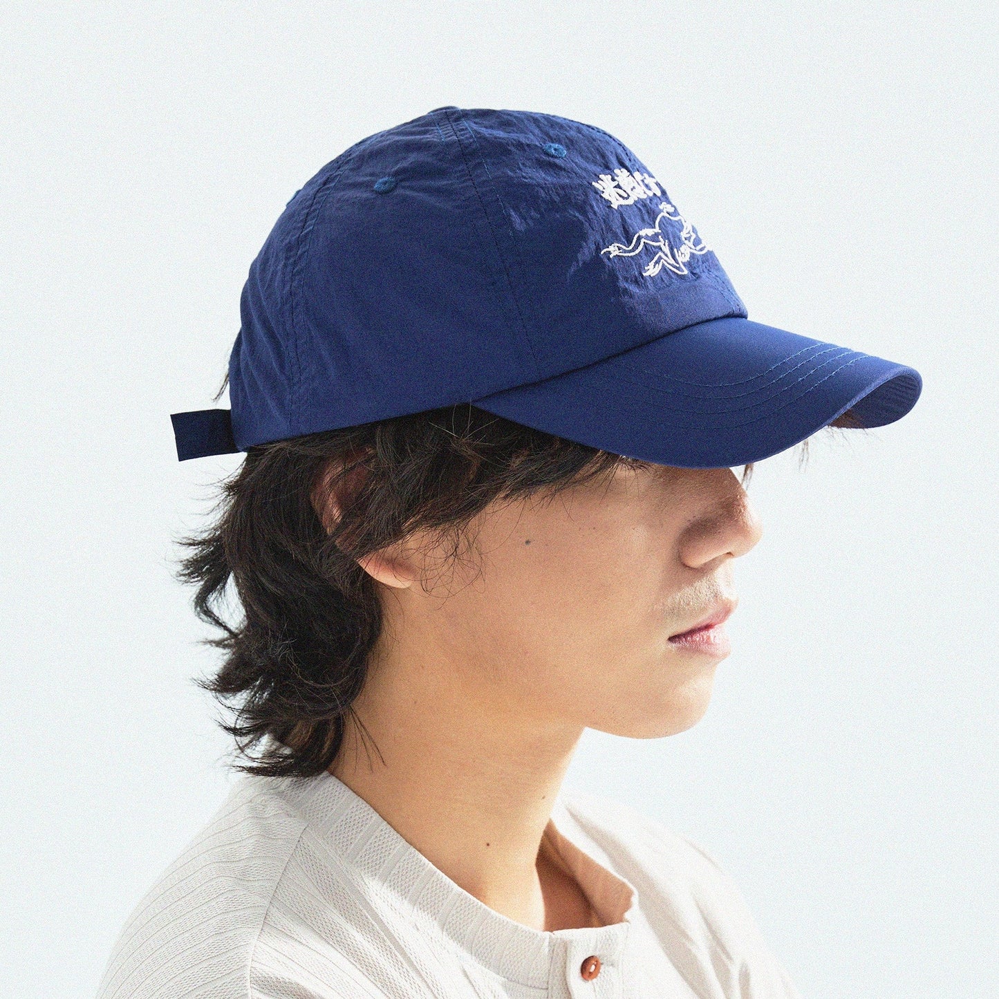 【Blue】迷惑です Taslan Nylon Cap - Full House Denim & Workshop