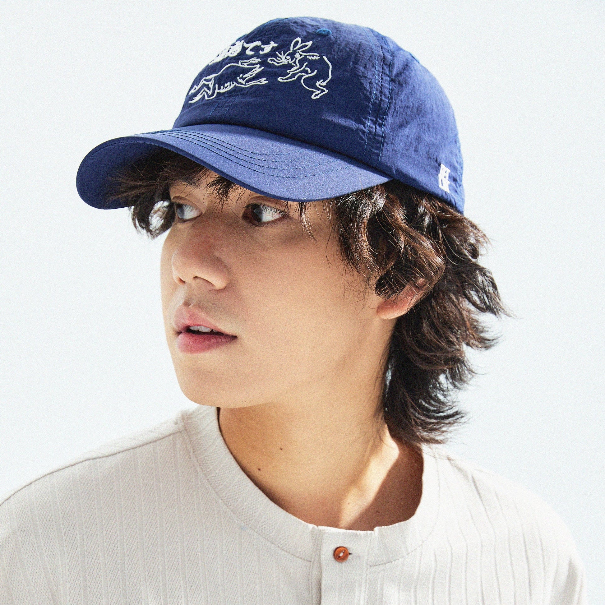 【Blue】迷惑です Taslan Nylon Cap - Full House Denim & Workshop