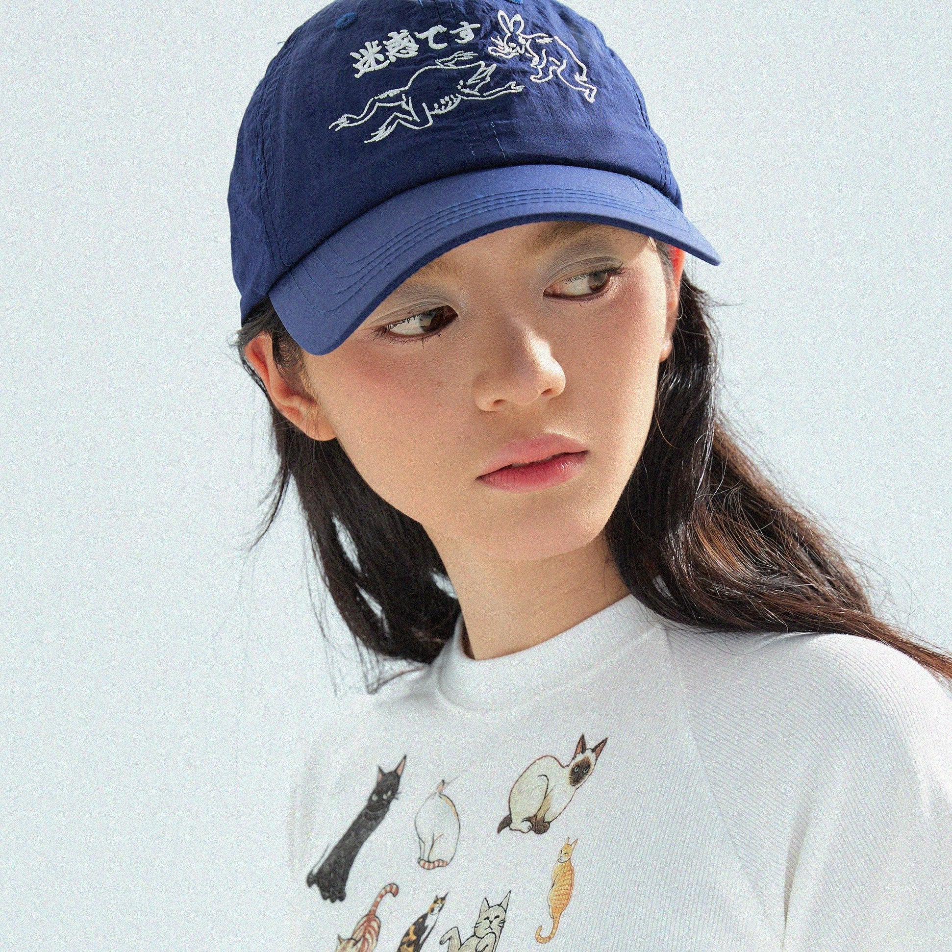 【Blue】迷惑です Taslan Nylon Cap - Full House Denim & Workshop