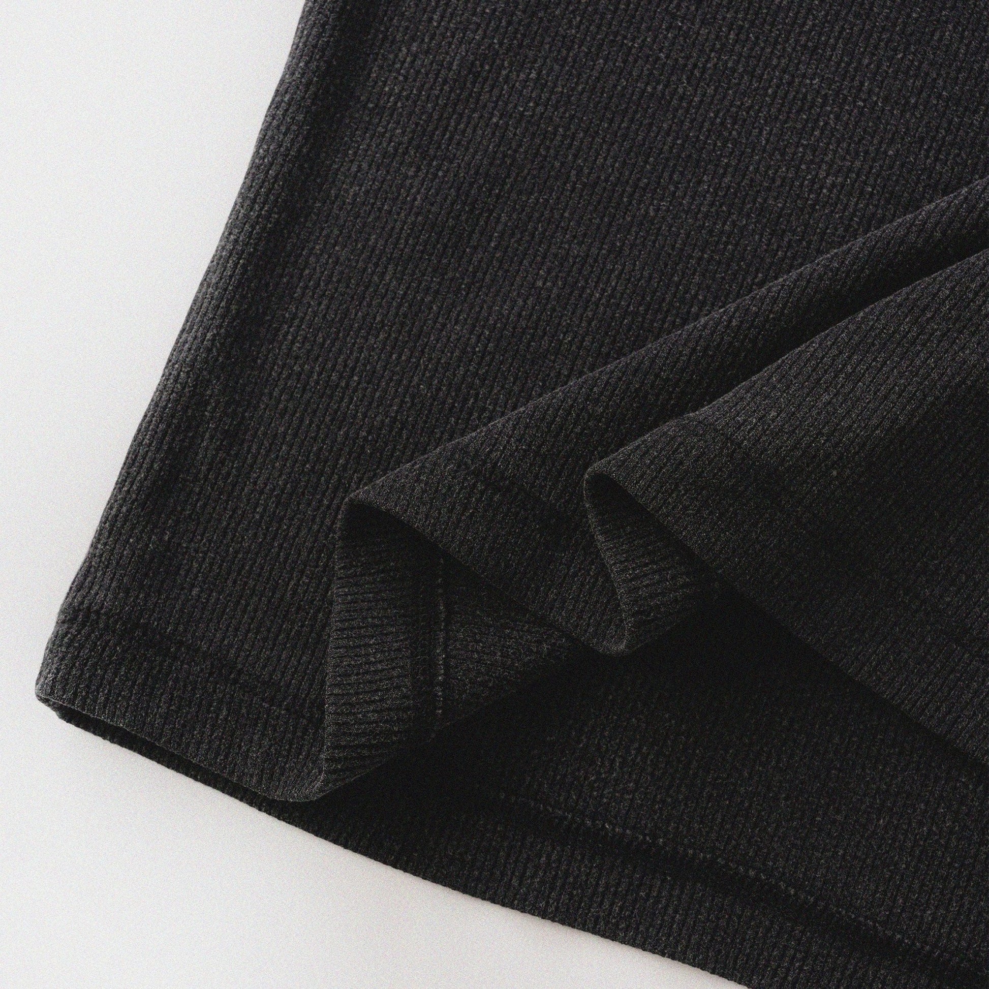 Cat‘s Pose Ribbed Raglan T-shirt（Black） - Full House Denim & Workshop