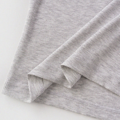 Cat‘s Pose Ribbed Raglan T-shirt（Grey） - Full House Denim & Workshop