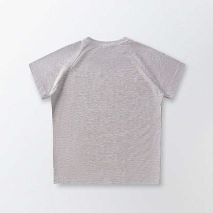 Cat‘s Pose Ribbed Raglan T-shirt（Grey） - Full House Denim & Workshop