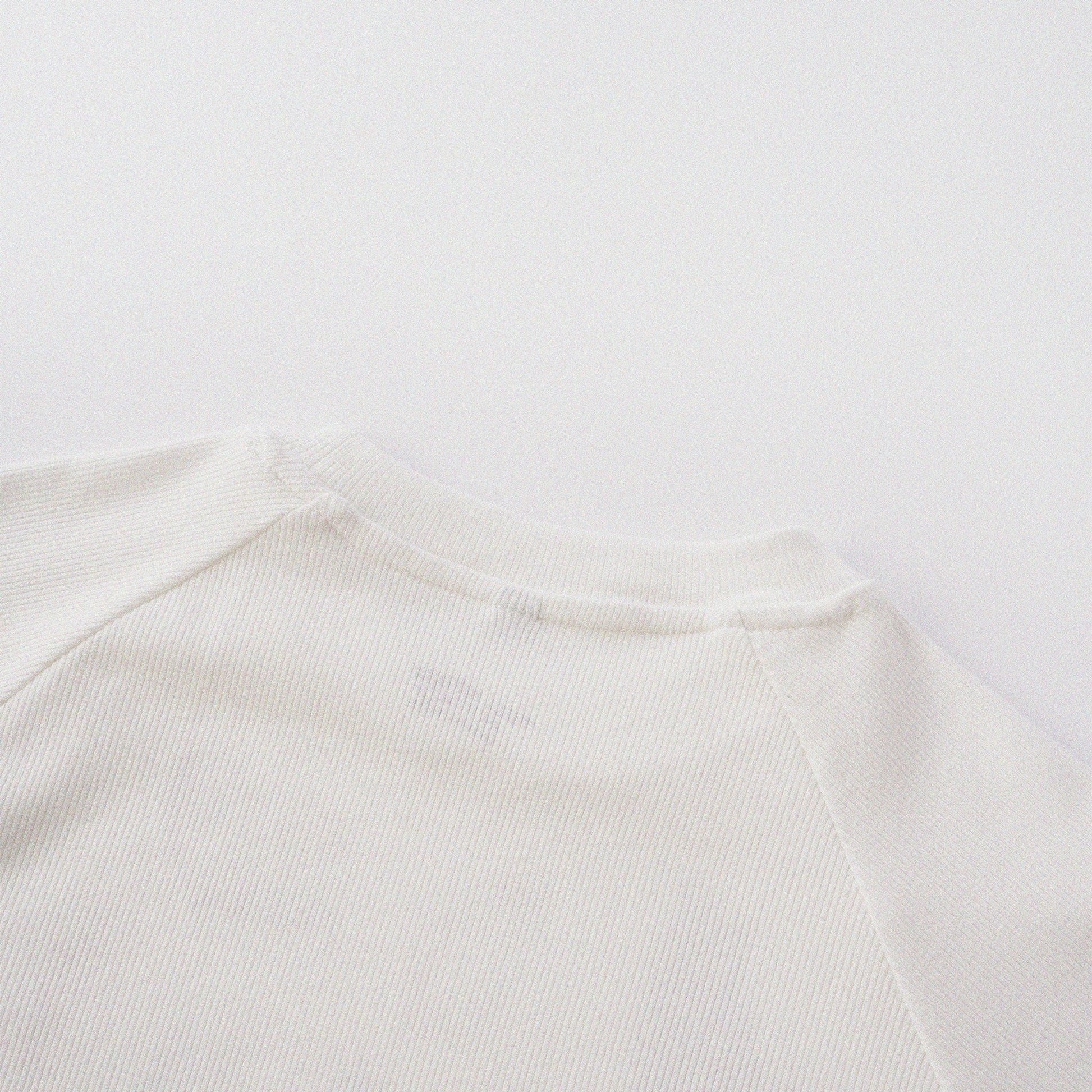 Cat‘s Pose Ribbed Raglan T-shirt（Off White） - Full House Denim & Workshop