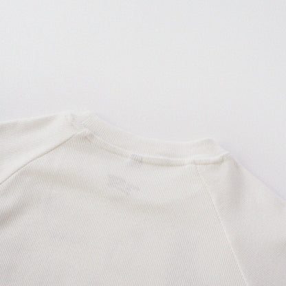 Cat‘s Pose Ribbed Raglan T-shirt（Off White） - Full House Denim & Workshop