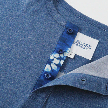 胡椒鹽冷感亨利領T-Shirt（藍色）Salt & Pepper Cooling Henley T-Shirt（BLUE）