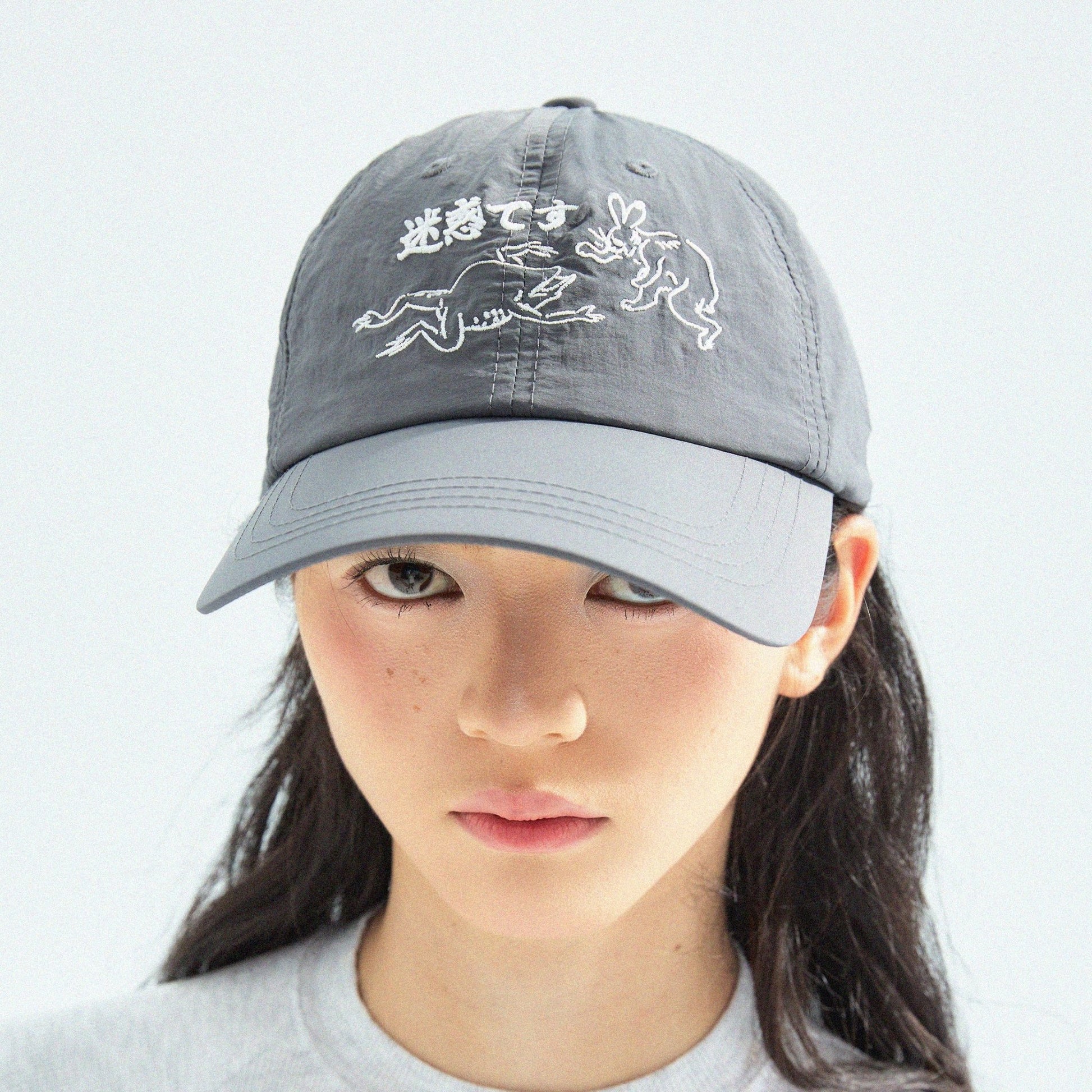 【Grey】迷惑です Taslan Nylon Cap - Full House Denim & Workshop